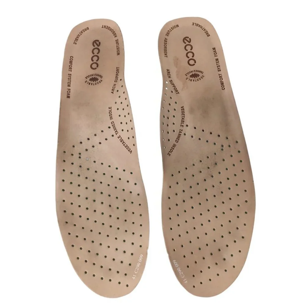 ECCO Chase II Sneakers 41 or US 10/10.5 Leather Lace Up Comfort Bronze Metallic